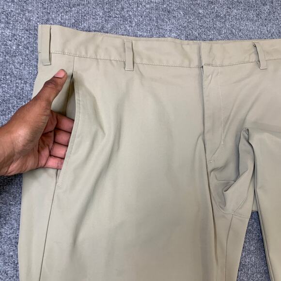 Adidas Pants Mens 38 Tan PureMotion Performance Golf Chino Lightweight Fabric - Picture 5 of 11